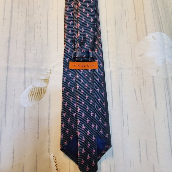 TANGO MENS PINK FLAMINGO NECK TIE - Picture 2 of 3